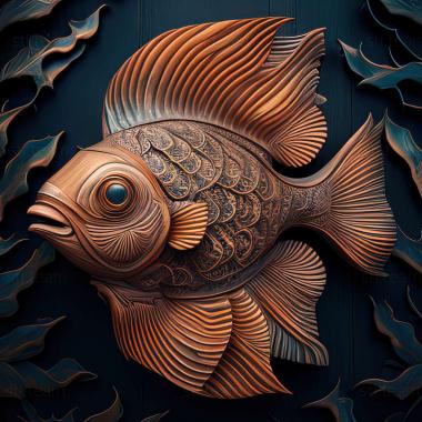 3D model Masked yulidochrome fish (STL)